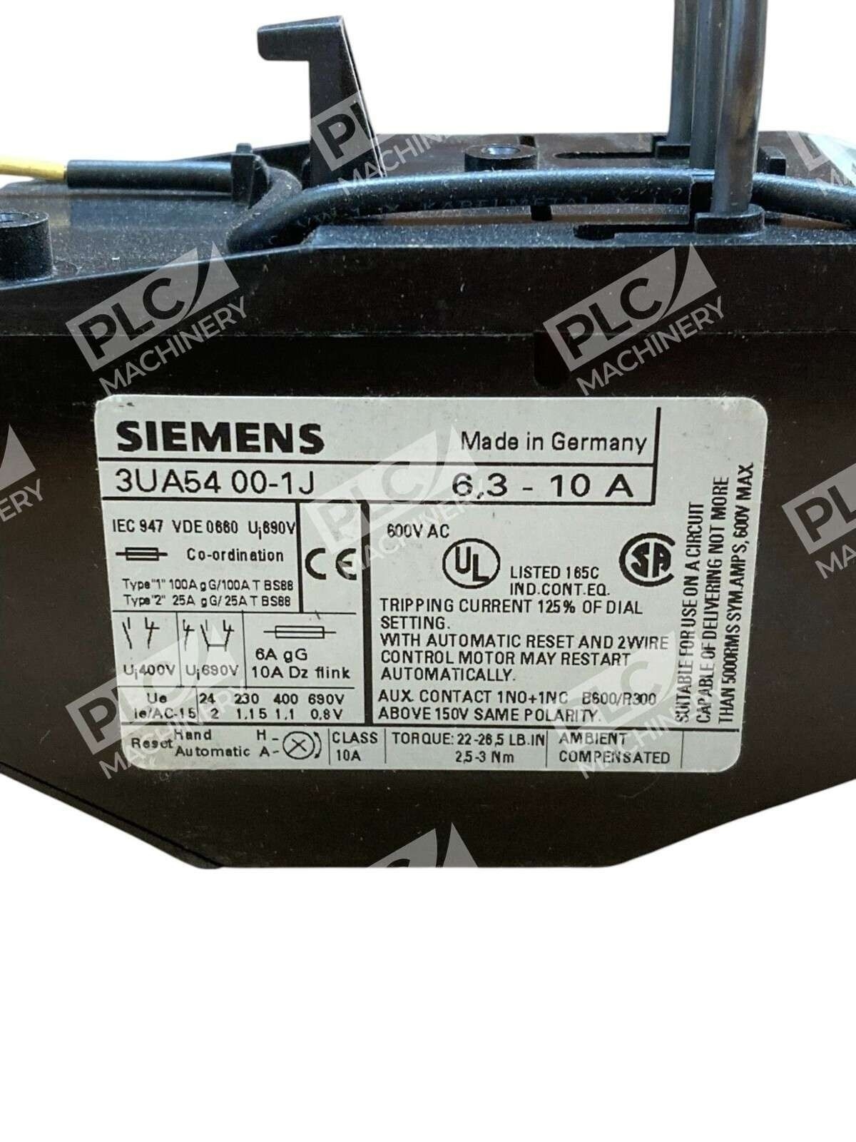 Siemens 3UA5400-1J 6.3-10A Overload Relay - Image 8