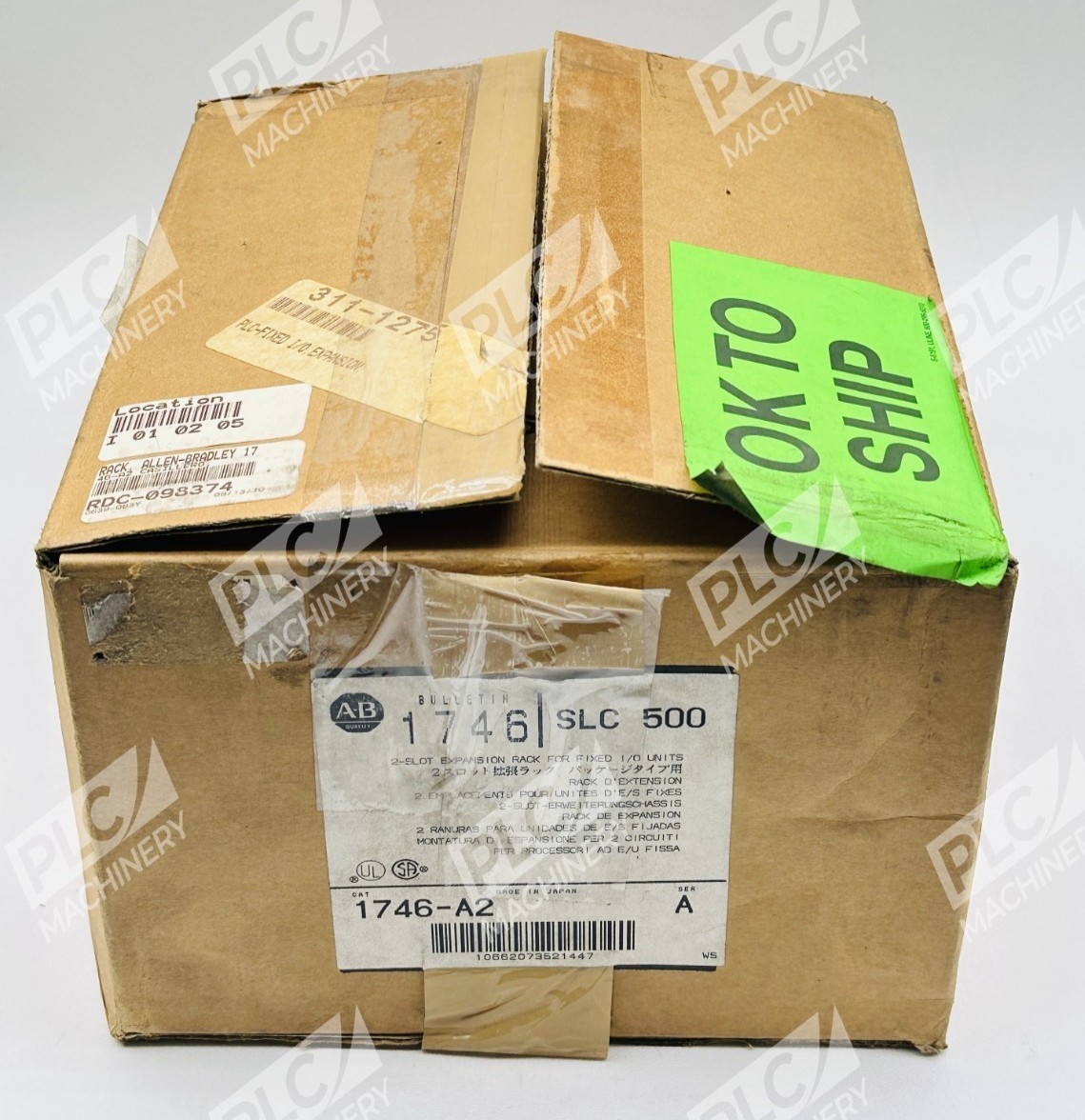Allen Bradley 1746-A2 Series A SLC500 2-Slot Expansion Rack For Fixed I/O Units