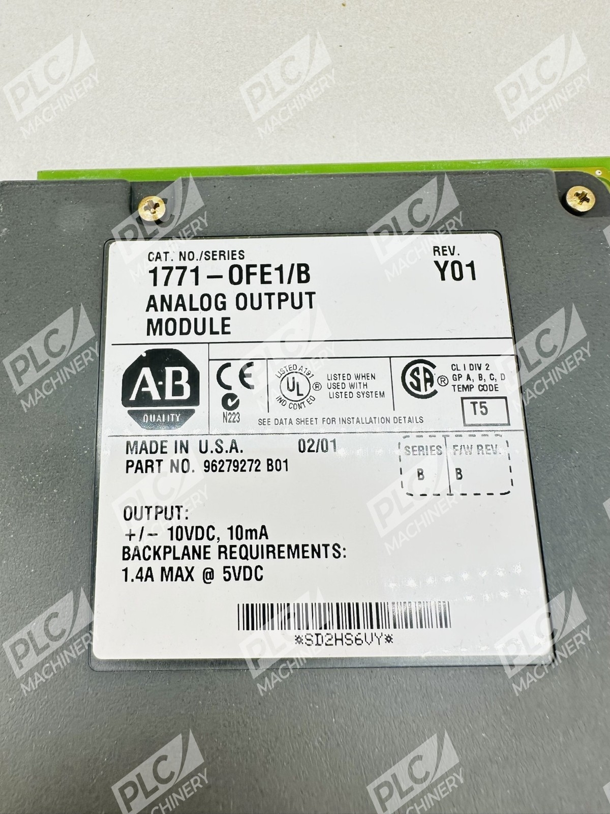 Allen Bradley 1771-OFE1 PLC 5 Analog Output Module Rev. Y01 Ser B - Image 4