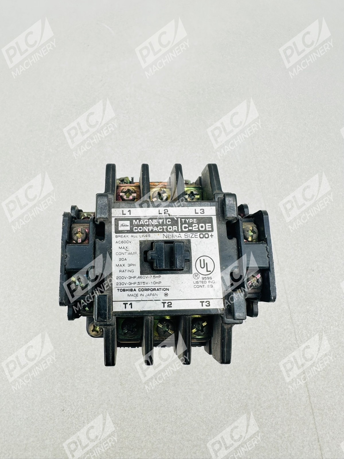 Toshiba C-20E Magnetic Contactor Nema Size 00+ 20A 3-Phase w/ XS - Image 3