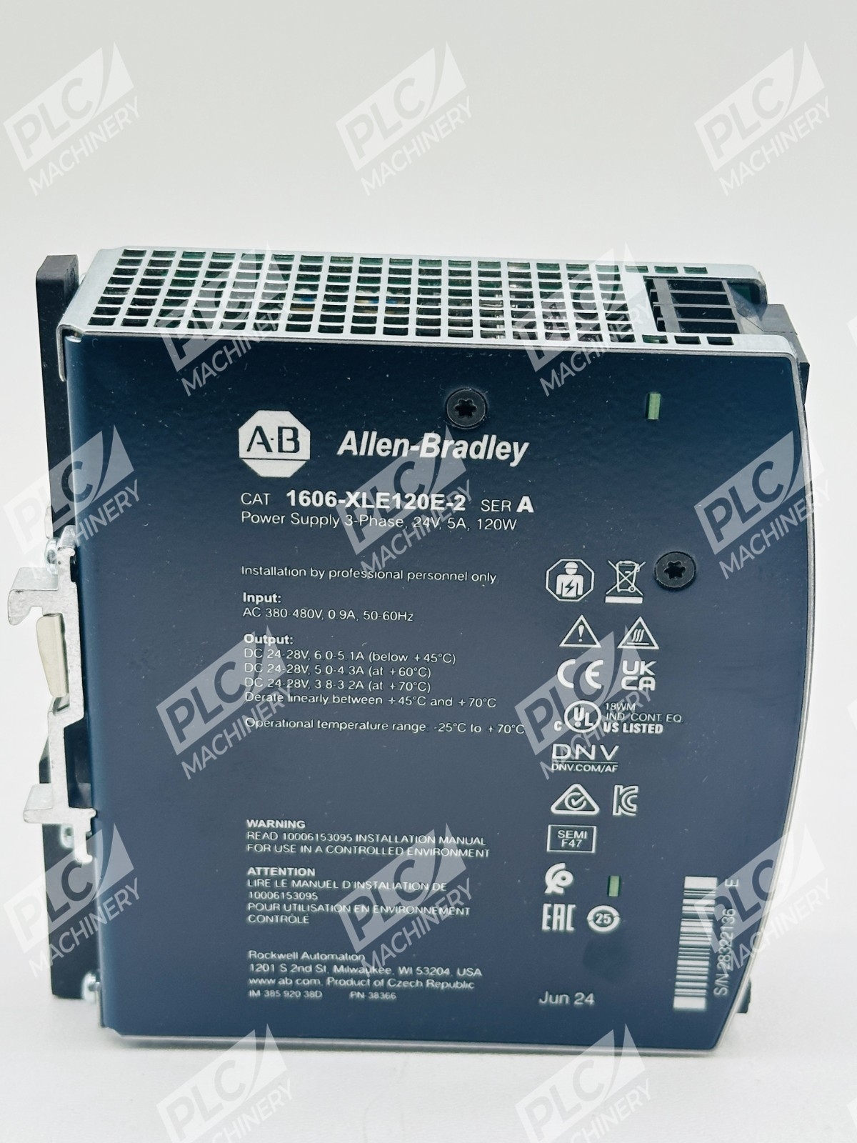 Allen Bradley 1606-XLE120E-2 Series A 24-28VDC 5A Power Supply - Image 6