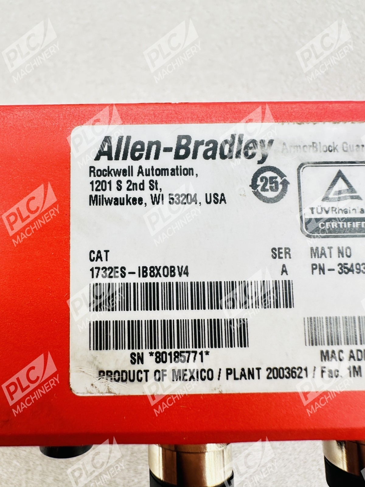 Allen Bradley 1732ES-IB8XOBV4 Series A ArmorBlock Guard I/O Module - Image 4