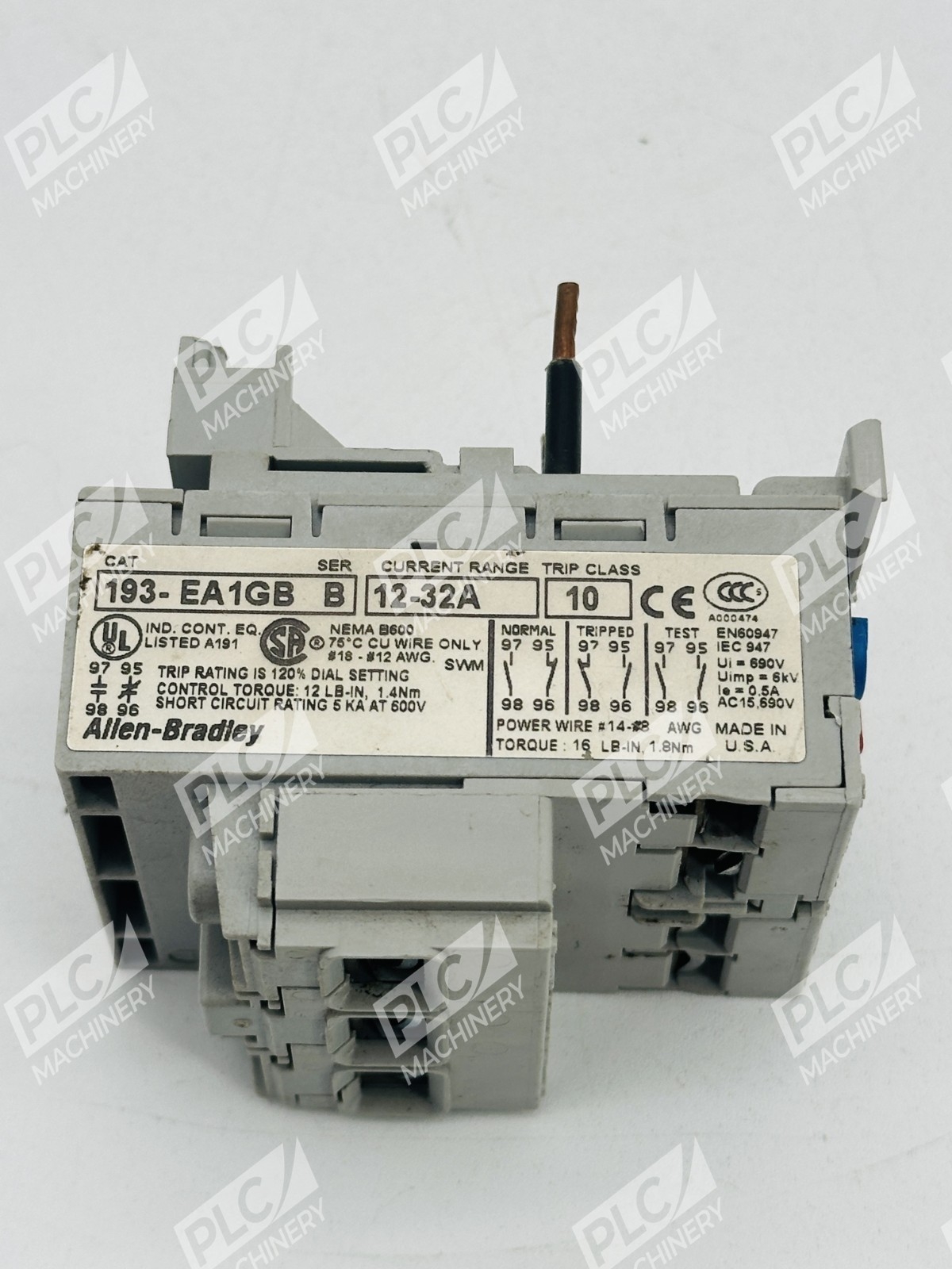 Allen Bradley 193-EA1GB Electronic Overload Relay Ser B - Image 7