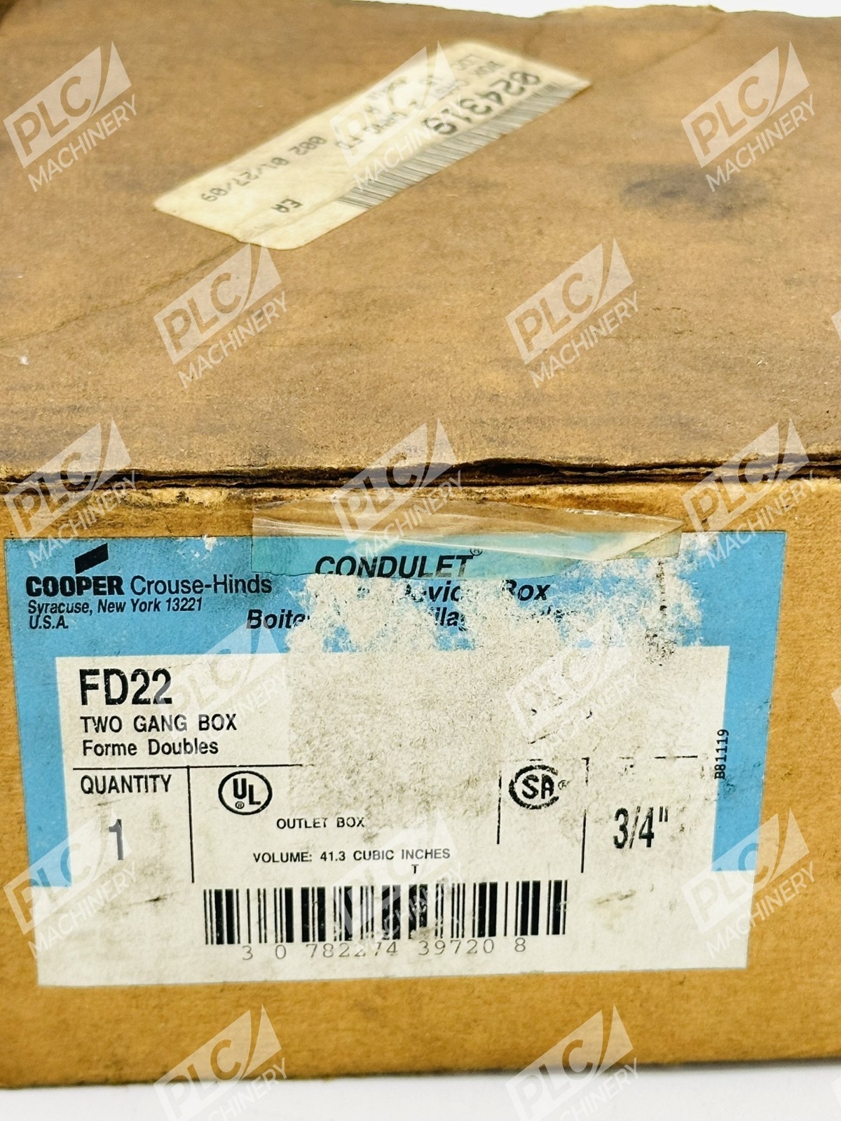 Cooper Crouse-Hinds FD22 Two Gang Device Box 3/4" - Image 2