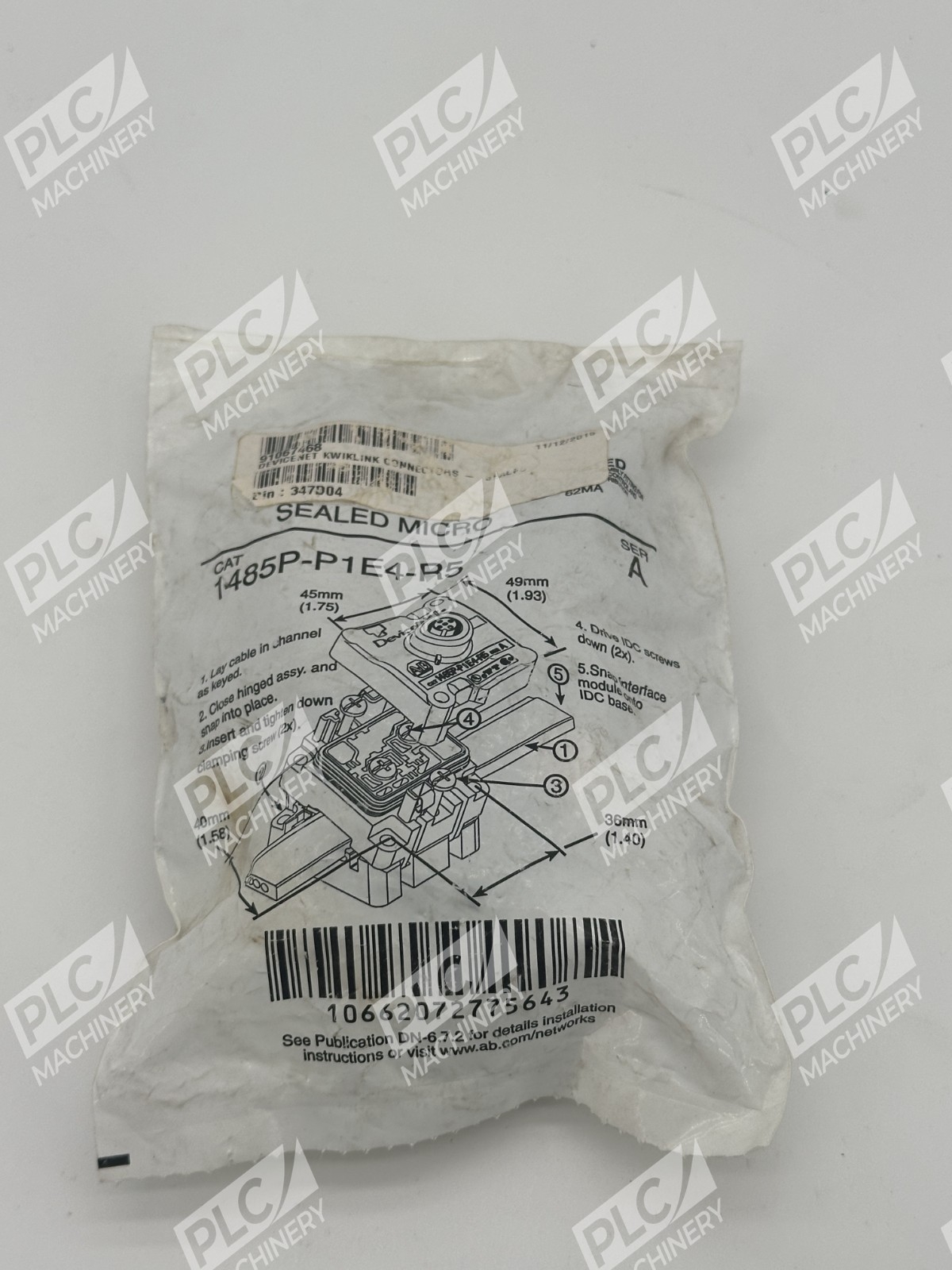 Allen Bradley 1485P-P1E4-R5 DeviceNet KwikLink Connector Ser A