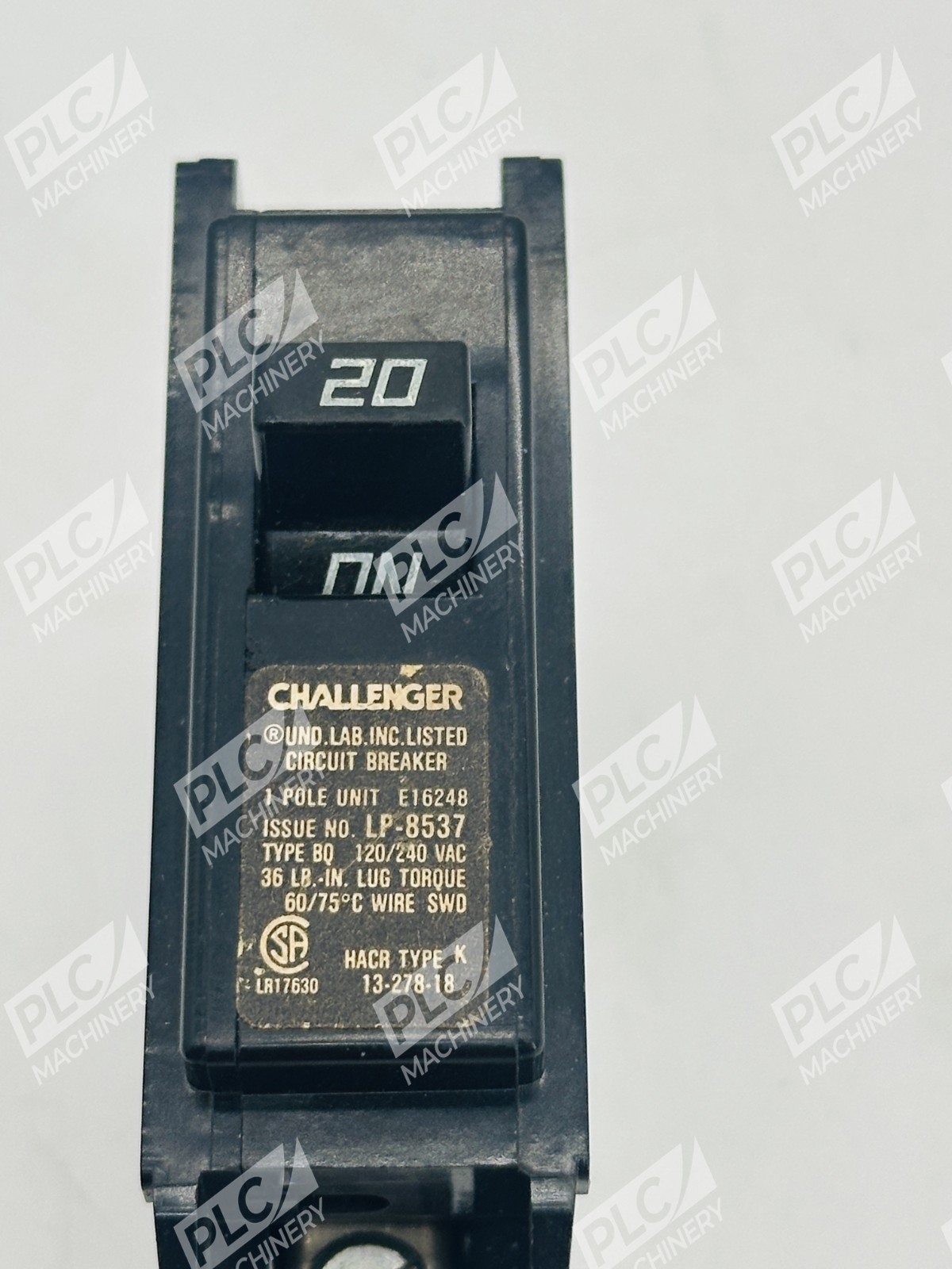 Challenger BQ1C020 1-Pole 20A 120/240V Bolt-On Circuit Breaker - Image 7