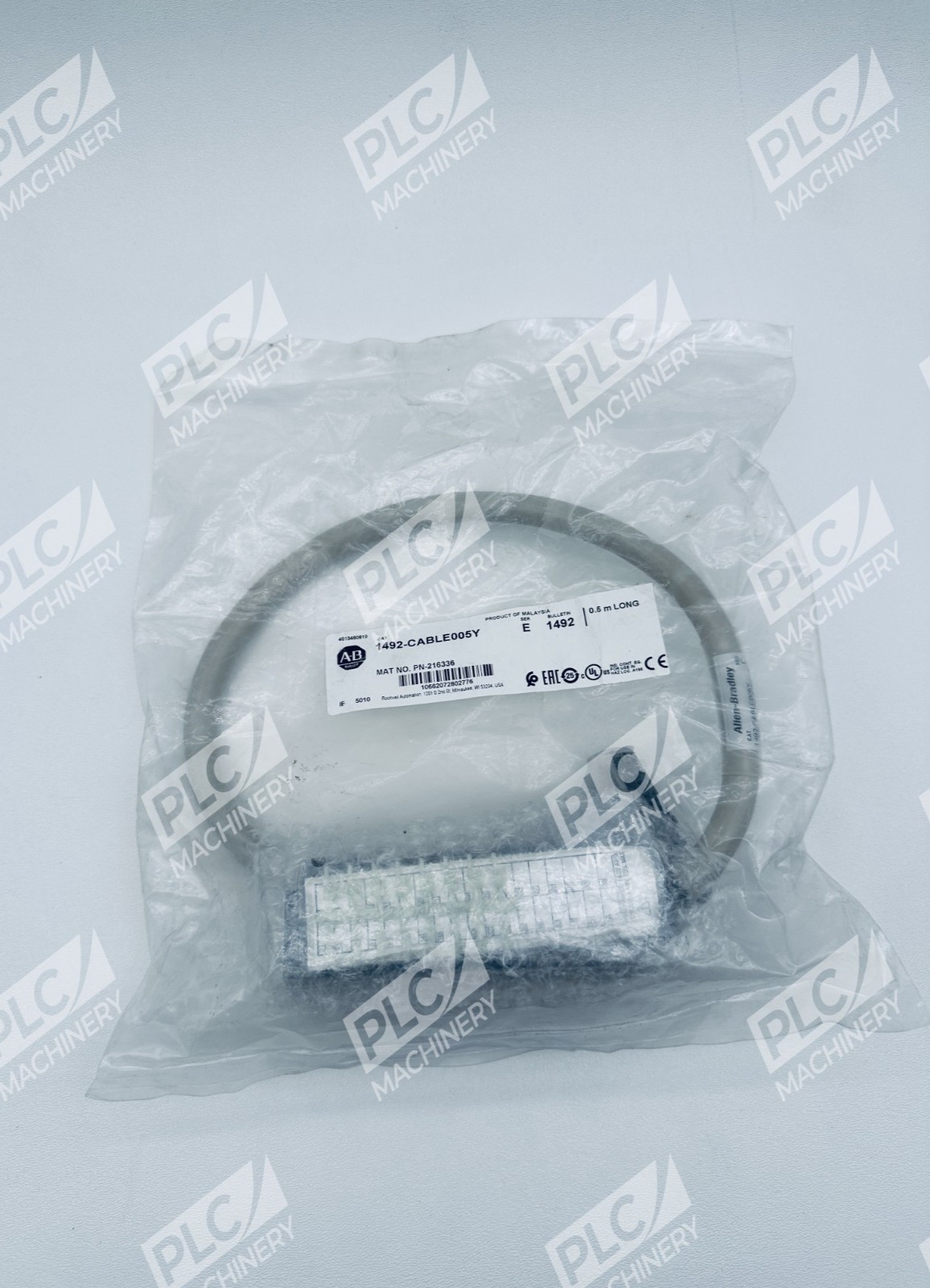 Allen Bradley 1492-CABLE005Y Pre-Wired Digital Interface Cable Ser E