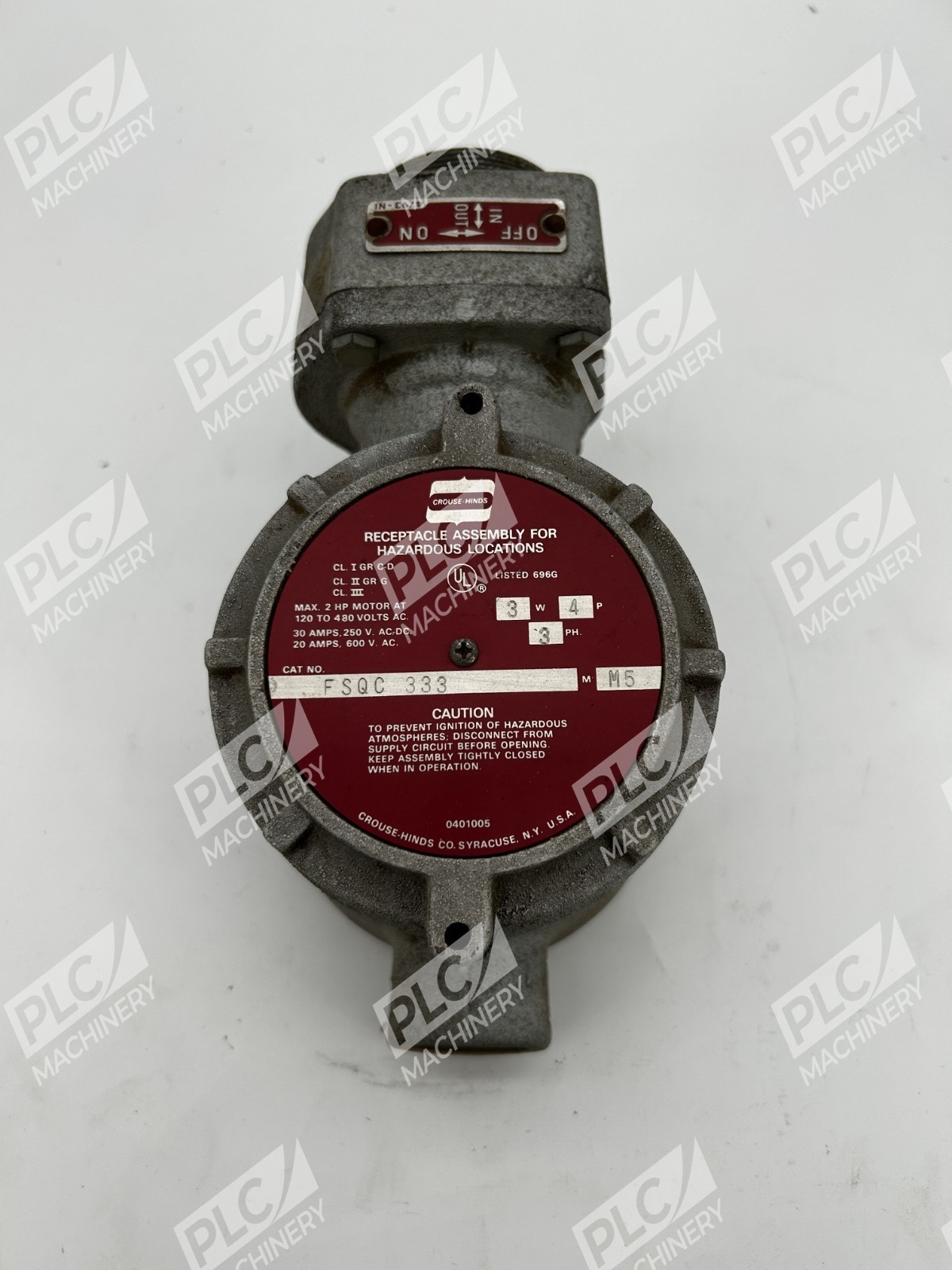 Crouse-Hinds FSQC-333 M5 Explosion-Proof Interlocked Receptacle Assembly