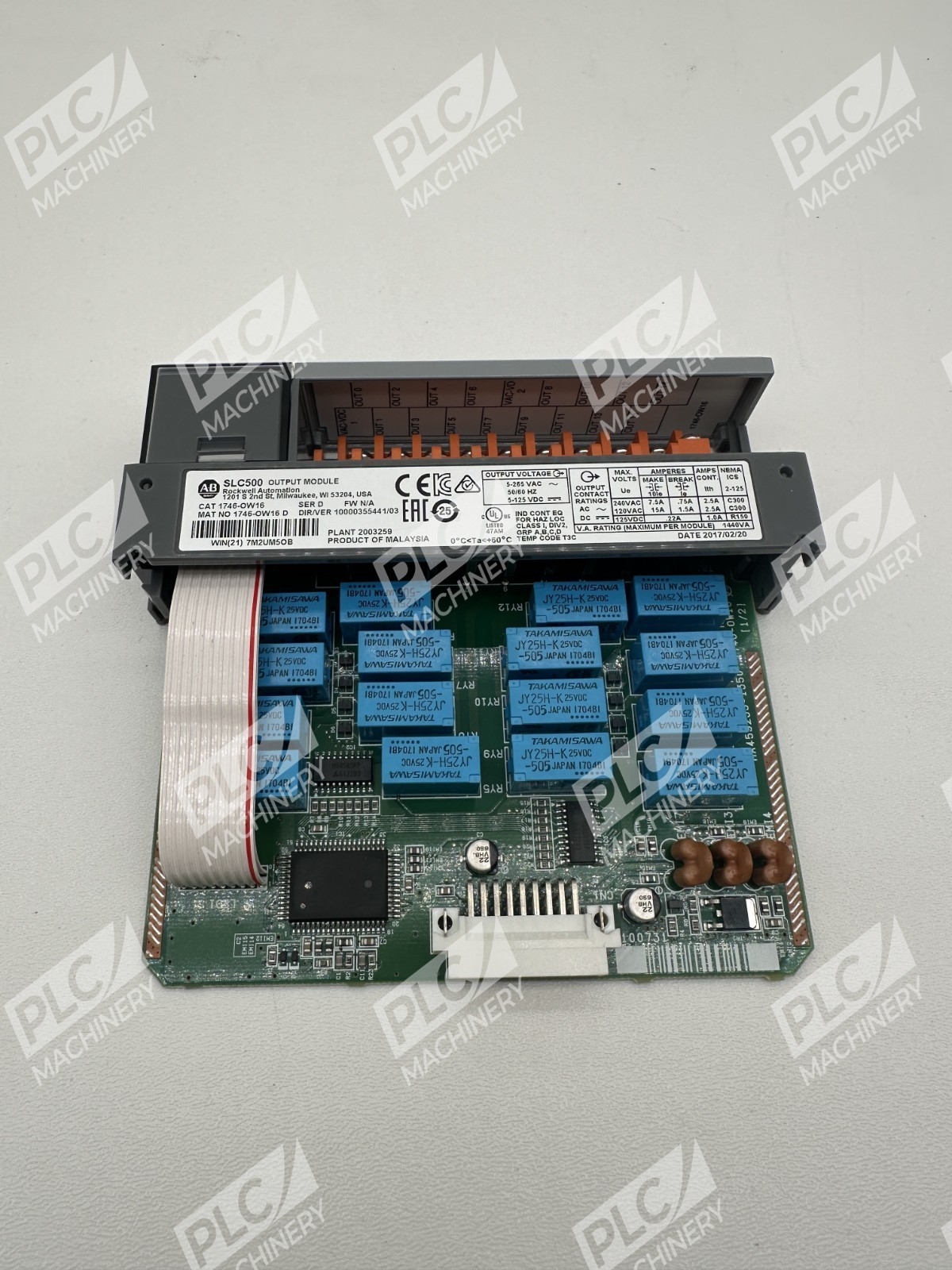 Allen Bradley 1746-OW16 SLC500 16 Point Relay Digital Output Module Ser D