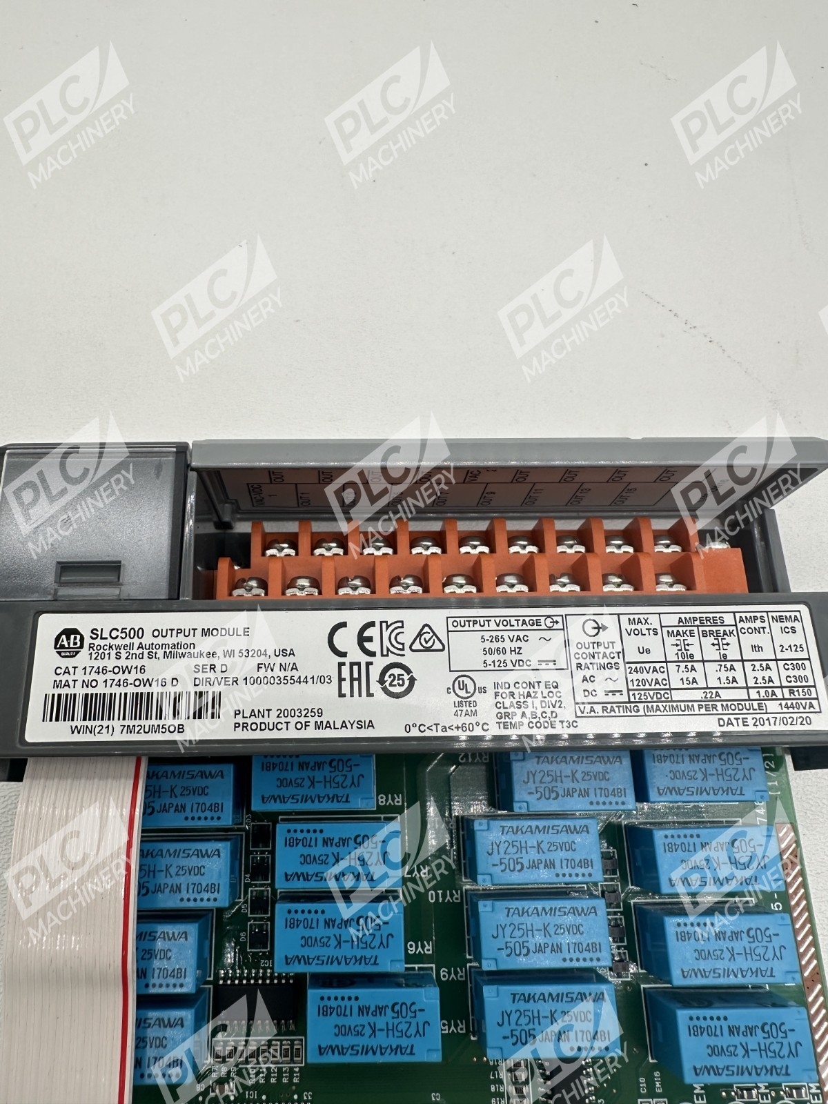 Allen Bradley 1746-OW16 SLC500 16 Point Relay Digital Output Module Ser D - Image 2