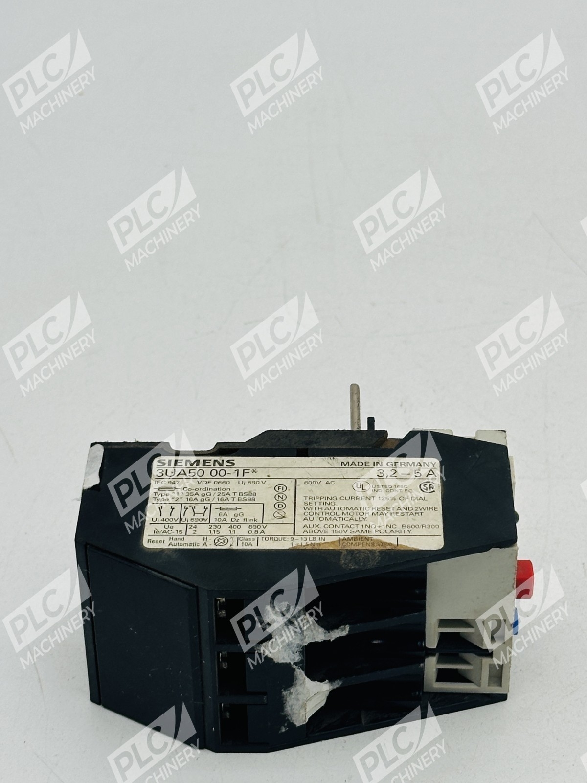 Siemens 3UA5000-1F Thermal Overload Relay 3.2-5A 600V - Image 5