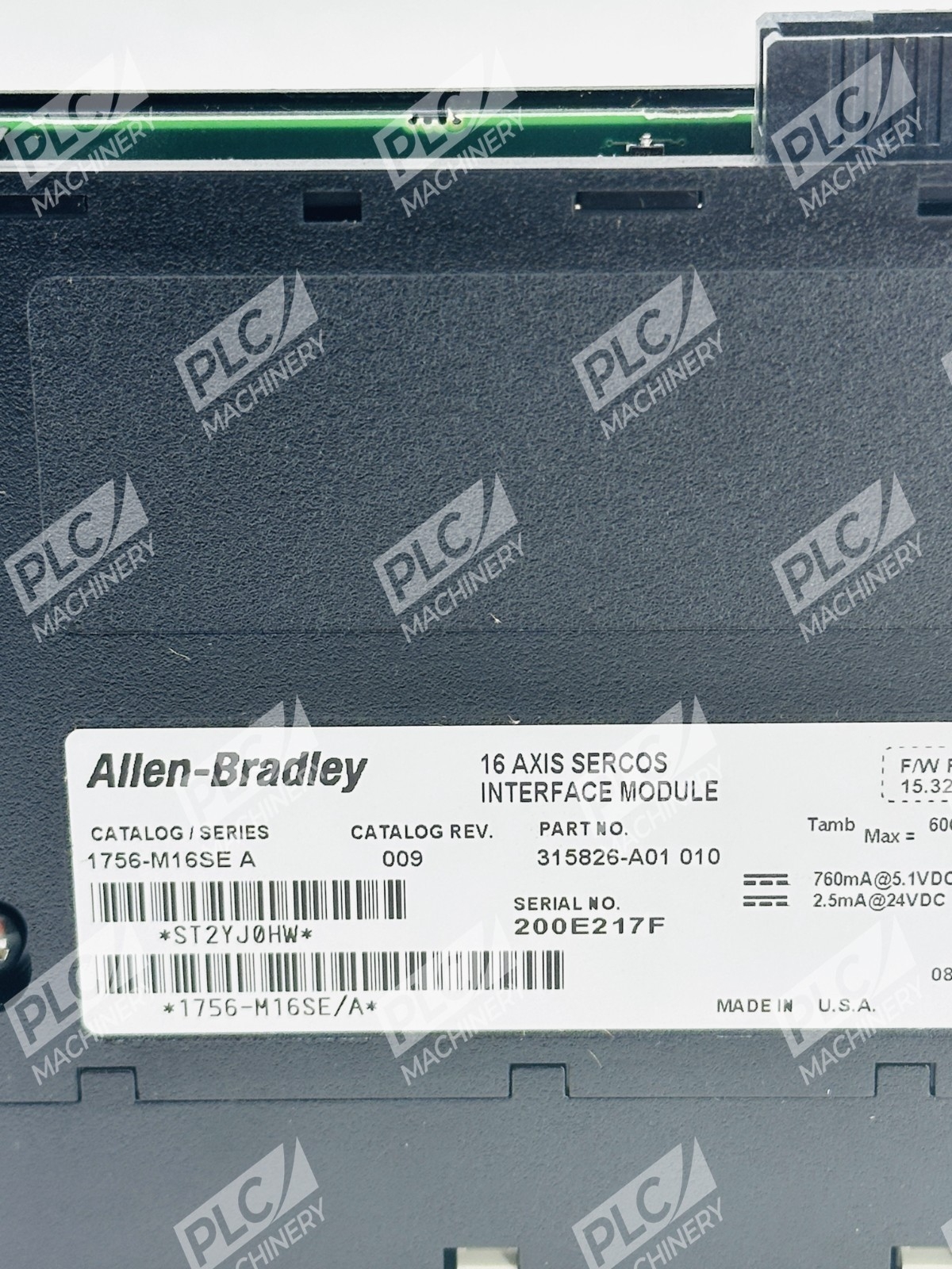 Allen Bradley 1756-M16SE Series A 16 Axis SERCOS Interface Module - Image 10