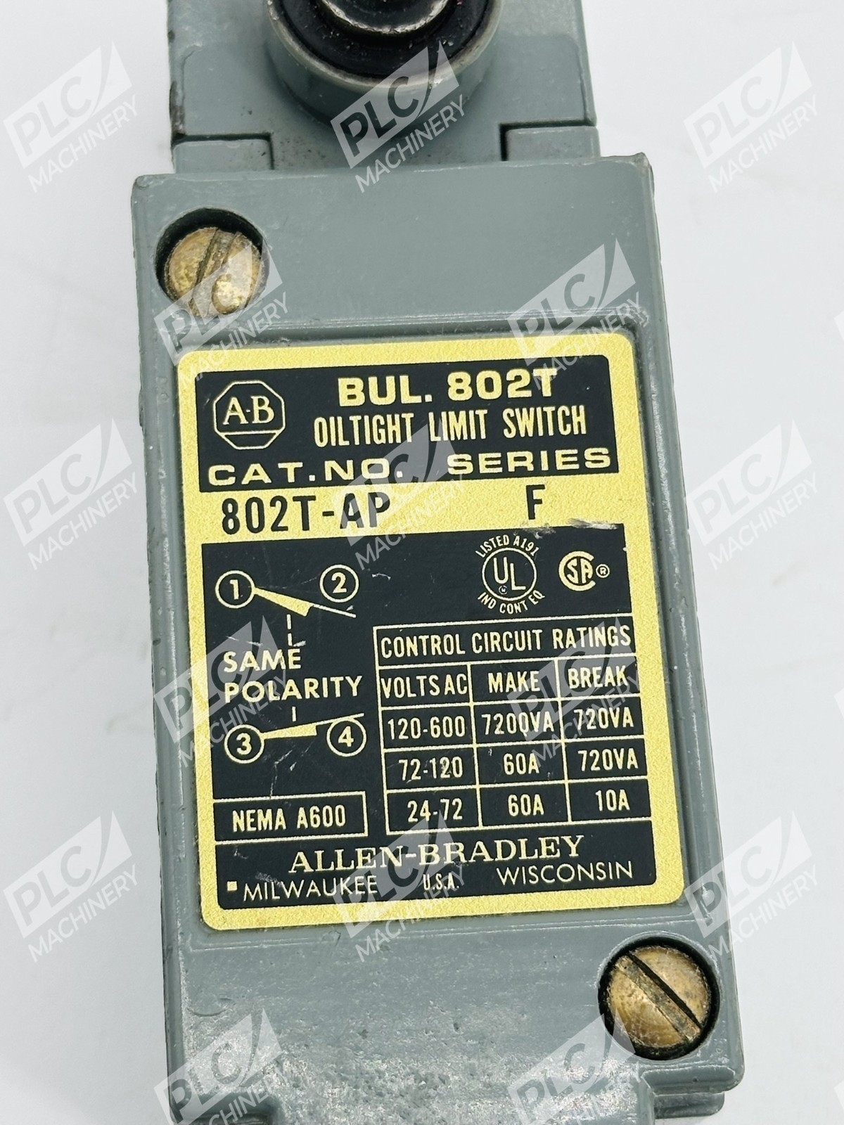 Allen Bradley 802T-AP Oiltight Limit Switch Ser F - Image 7