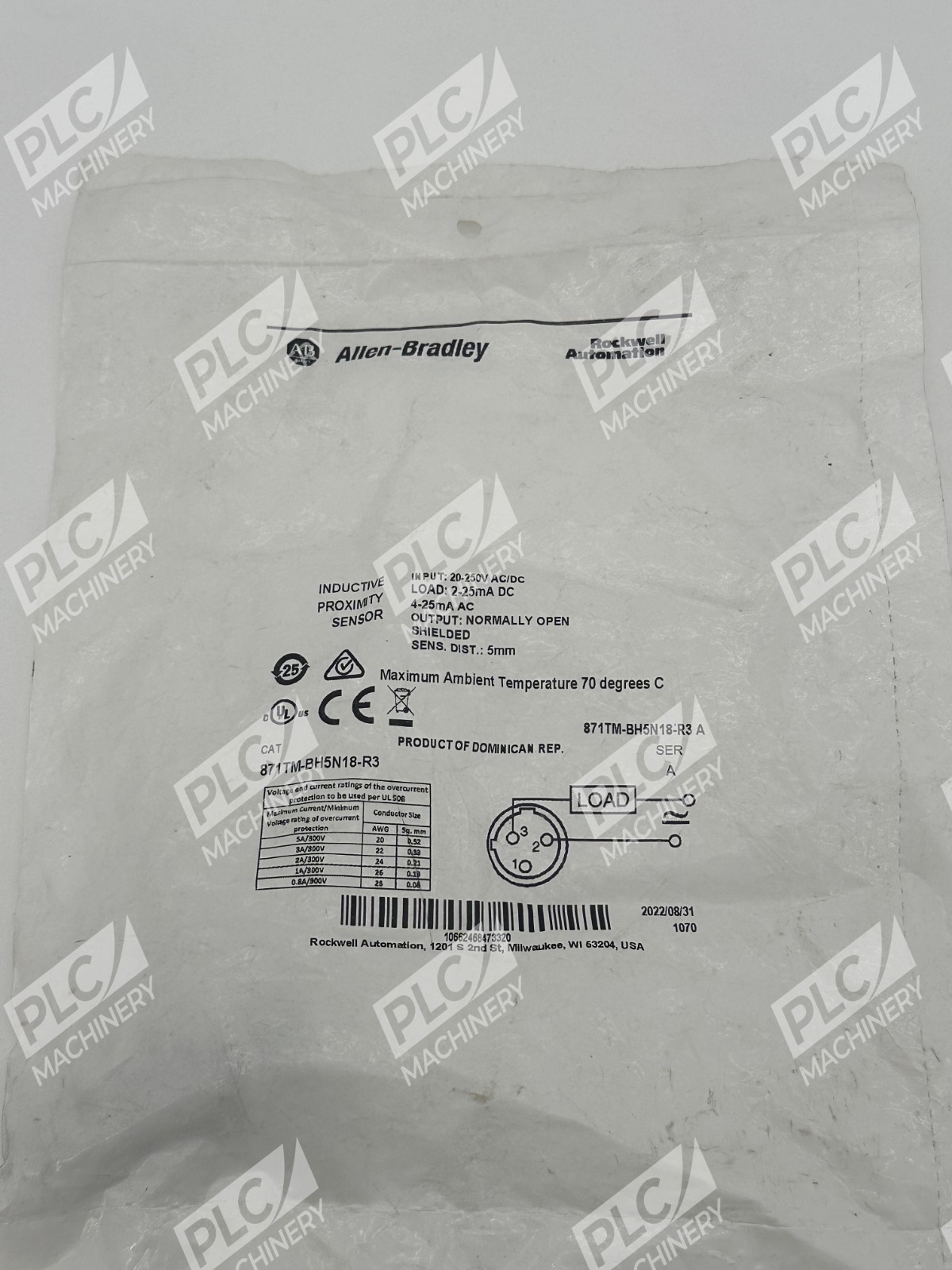 Allen Bradley 871TM-BH5N18-R3 Inductive Proximity Sensor 5mm Ser A