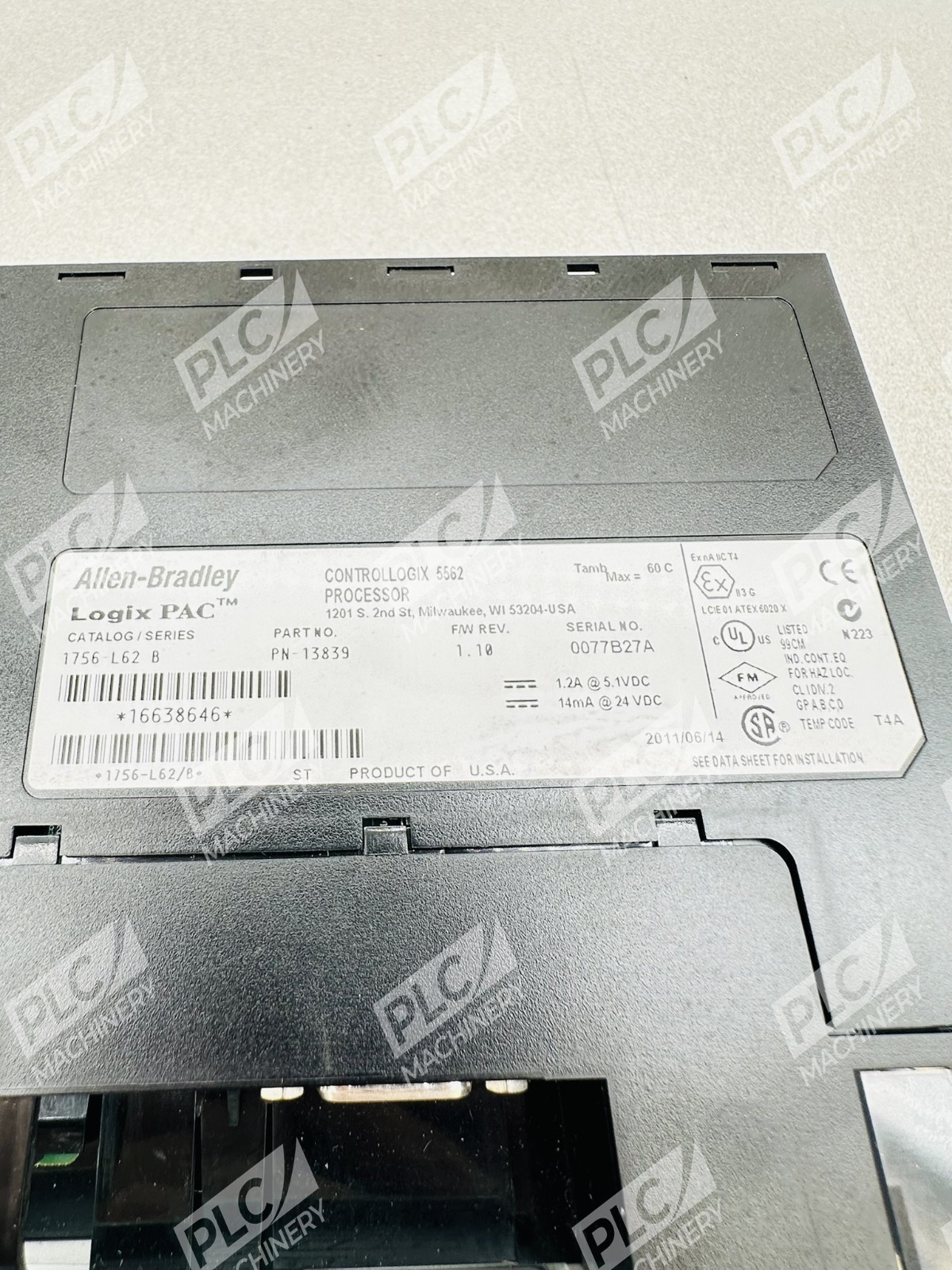 Allen Bradley 1756-L62 Series B ControlLogix 5562 Processor - Image 3