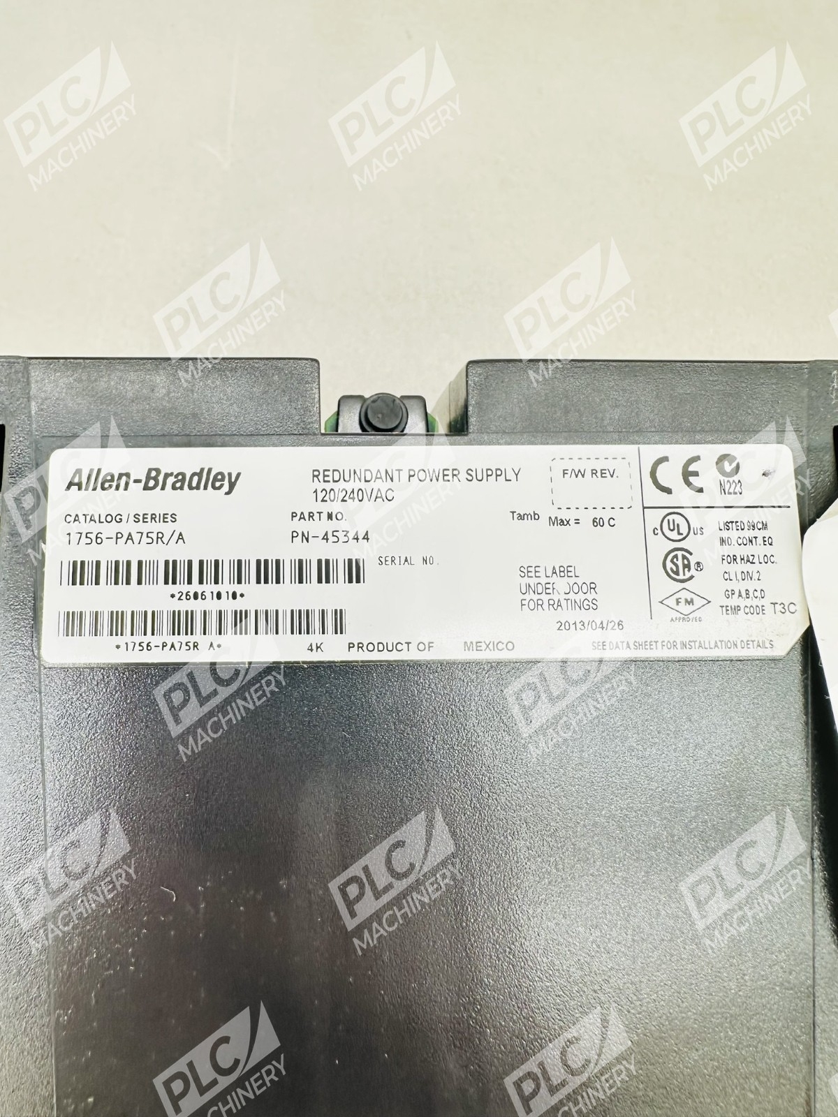 Allen Bradley 1756-PA75R Series A 120/240 VAC Redundant Power Supply - Image 6