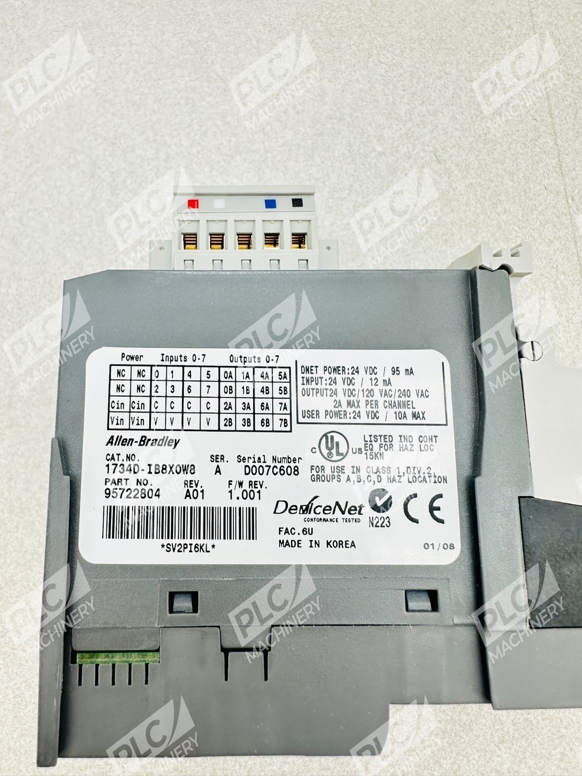Allen Bradley 1734D-IB8XOW8 Series A DeviceNet Point I/O - Image 7