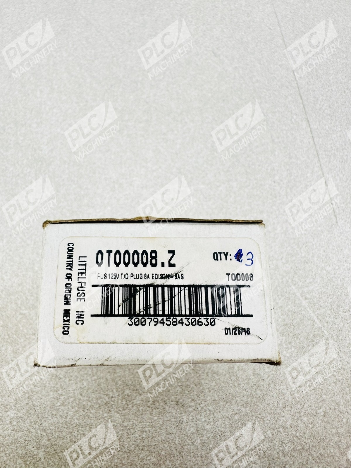 Bussmann 0T00008.Z T-8 Time Delay Edison Base Plug Fuse Box of 3 - Image 2