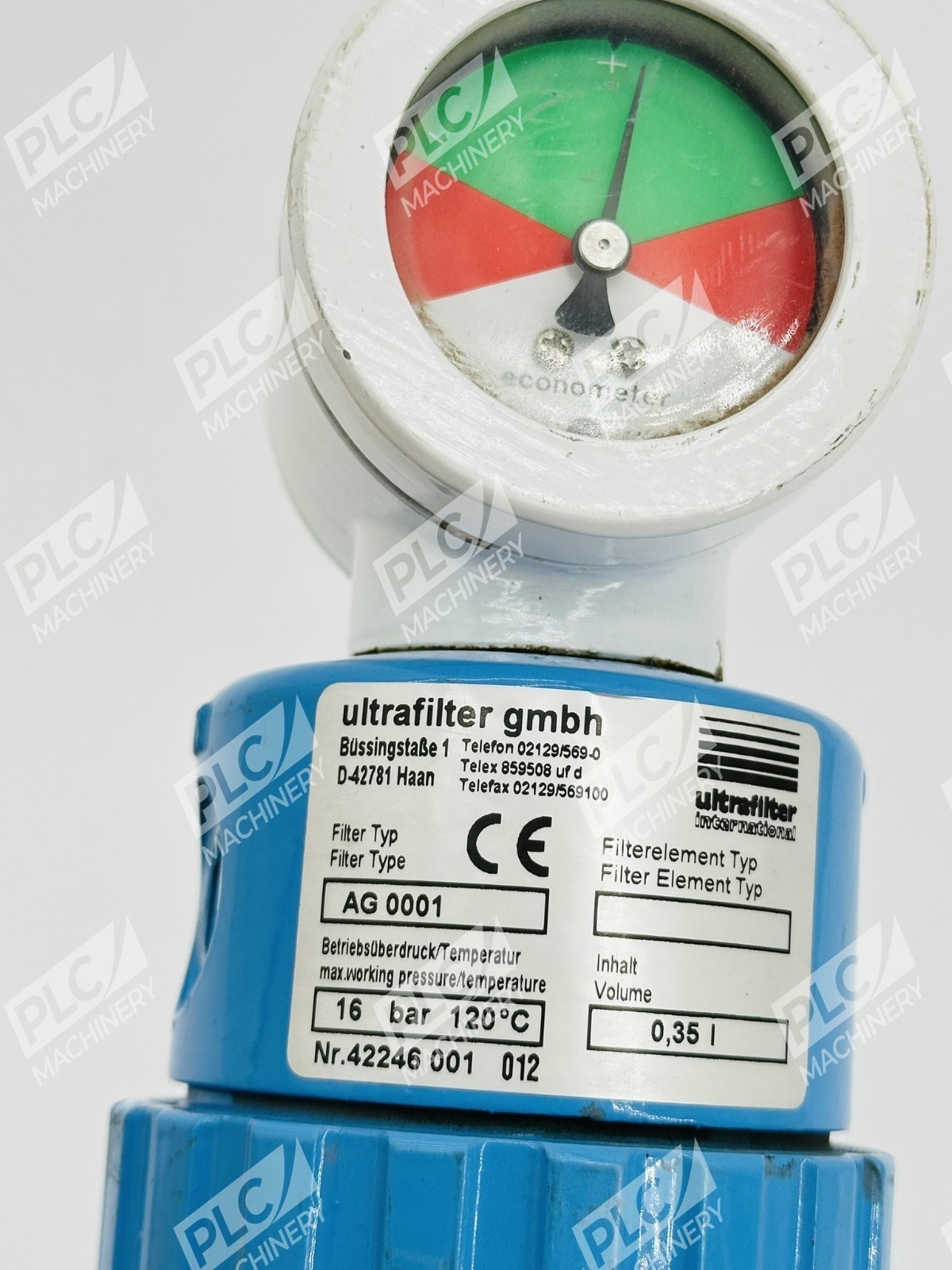 Ultrafilter AG 0001 Compressed Air Pneumatic Filter Element Housing 16Bar - Image 9