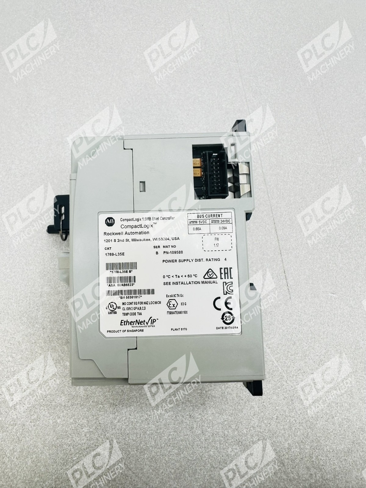 Allen Bradley 1769-L35E Series B CompactLogix 1.5MB ENet Controller