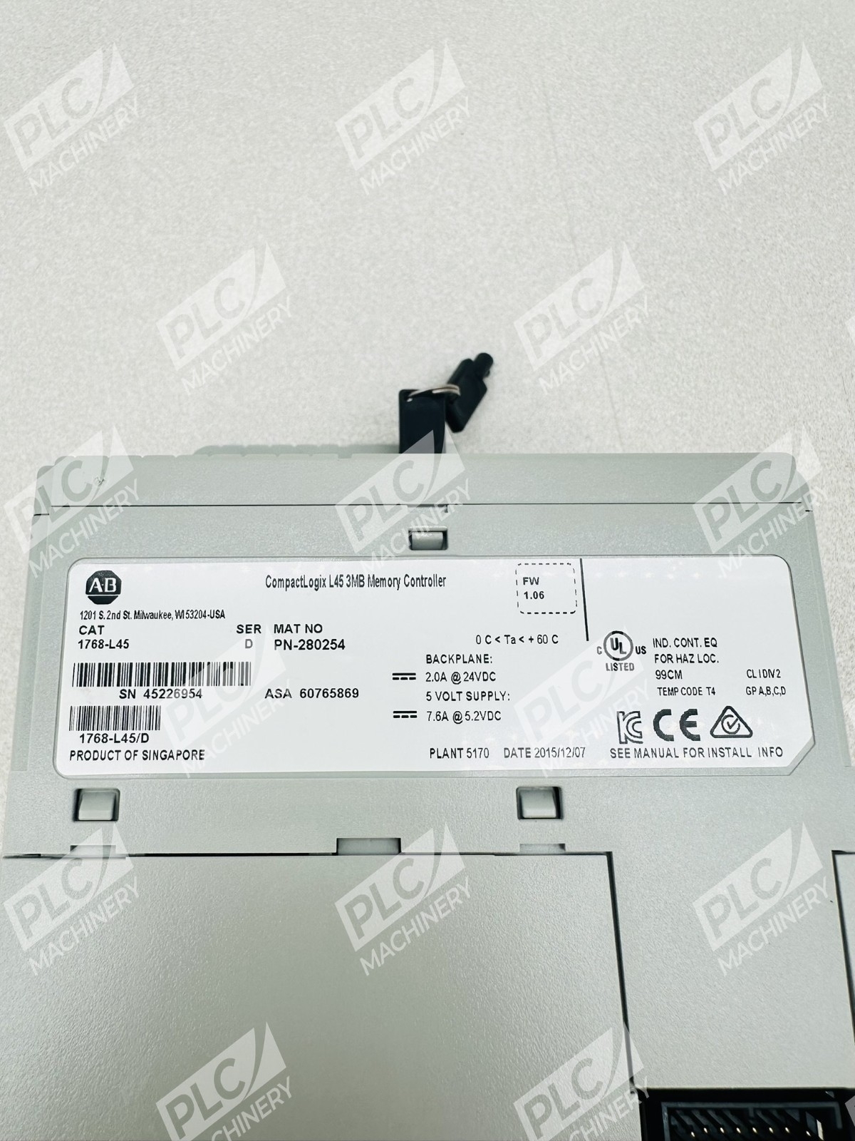 Allen Bradley 1768-L45 Series D CompactLogix L45 3MB Memory Controller - Image 2