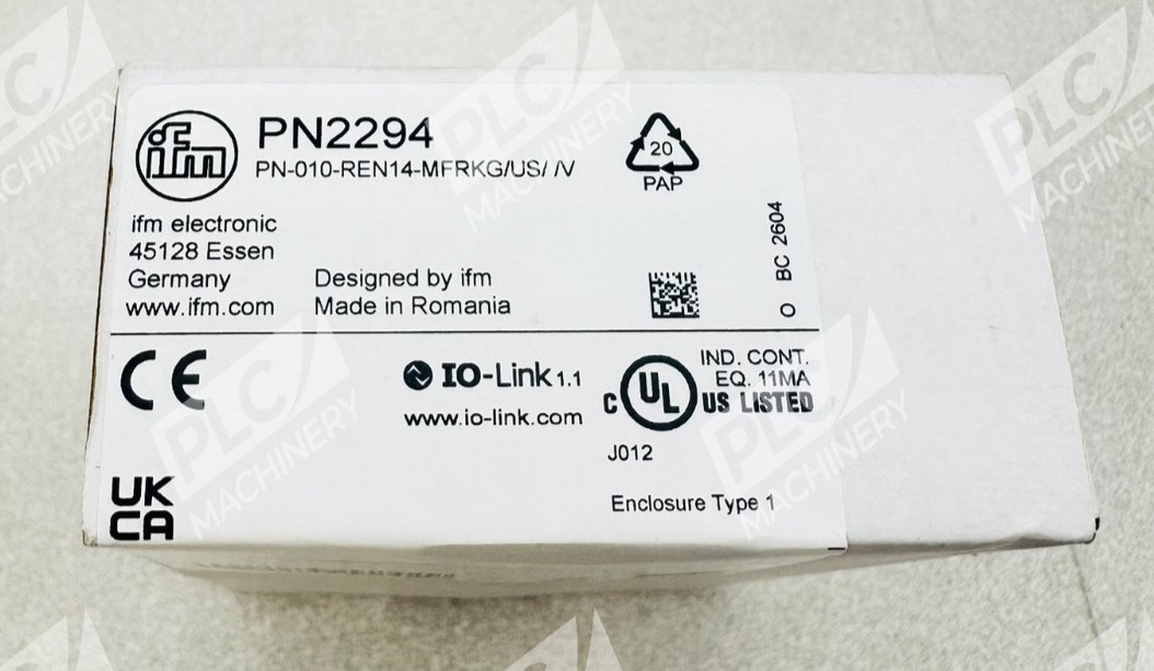 IFM Electronic PN2294 Pressure Transmitter PN-010-REN14-MFRKG/US/ /V