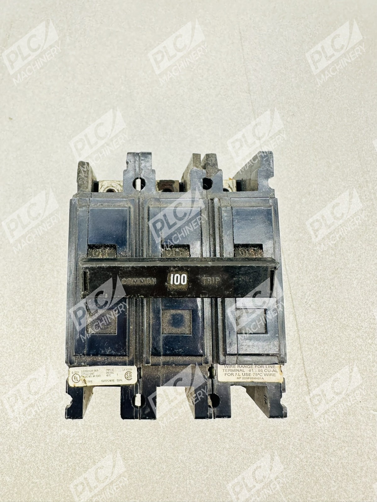Eaton Cutler-Hammer QC3100H Quicklag C Circuit Breaker 3-Pole 100A 240V - Image 3