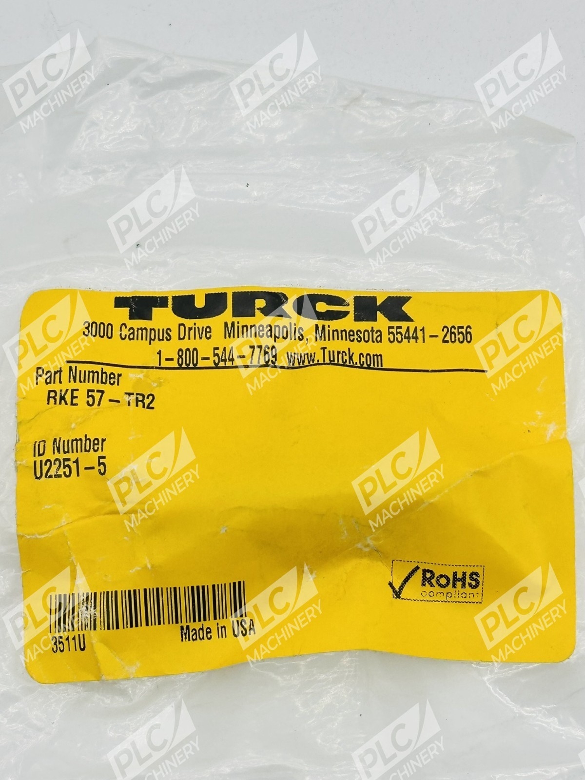 Turck RKE 57-TR2 Circular Multi Pin Female Connector Cable Plug Lot of 3 - Image 3