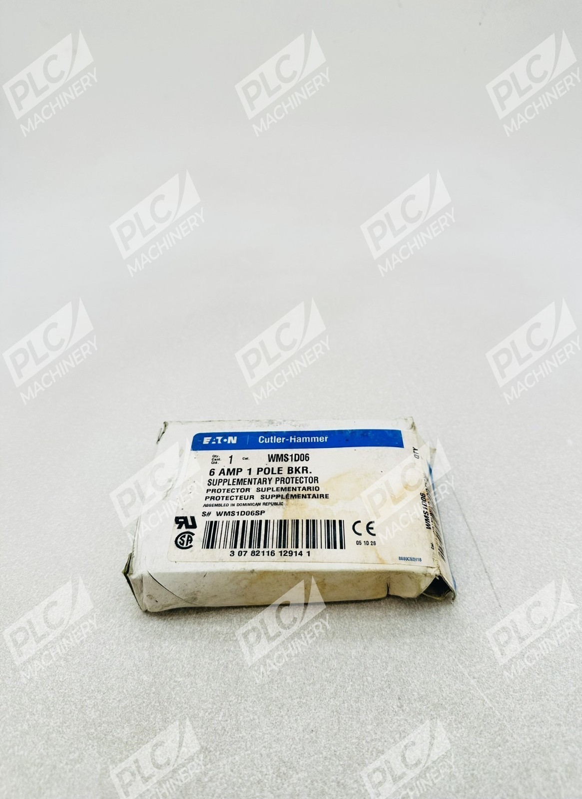 Eaton Cutler-Hammer WMS1D06 Supplementary Protector Circuit Breaker 6A 1P