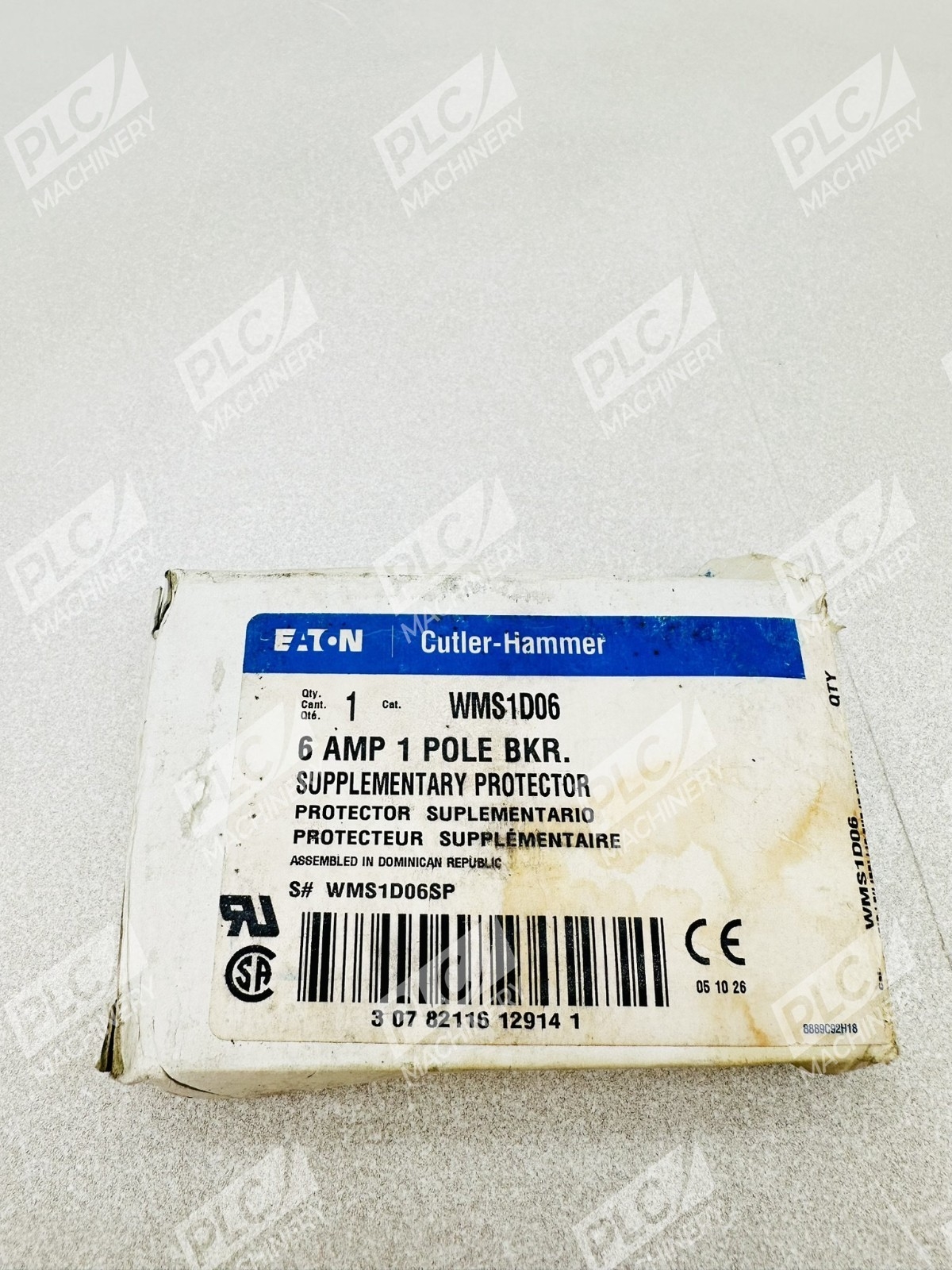 Eaton Cutler-Hammer WMS1D06 Supplementary Protector Circuit Breaker 6A 1P - Image 2