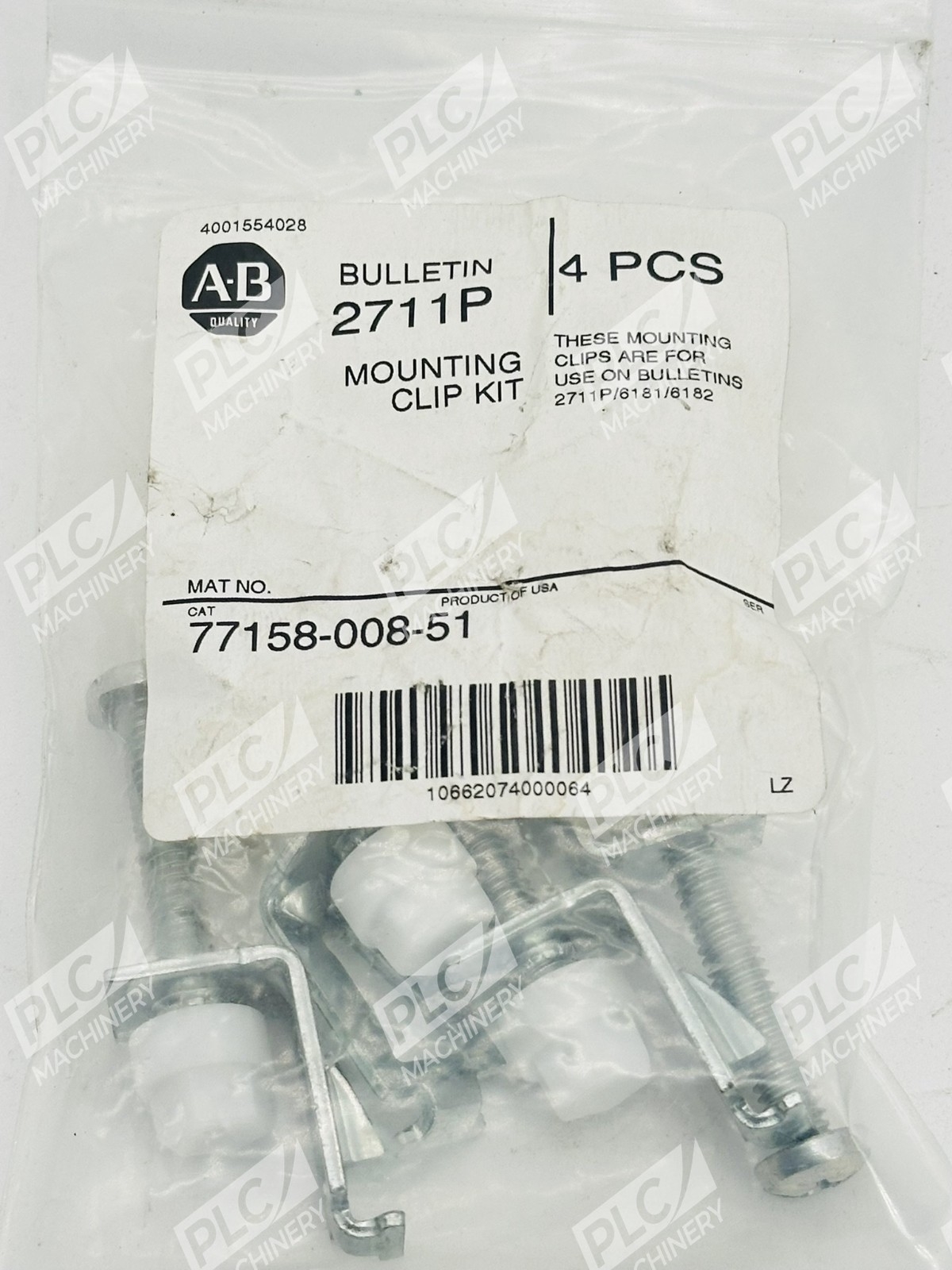 Allen Bradley 77158-008-51 Mounting Clip Kit Pack of 4 - Image 2