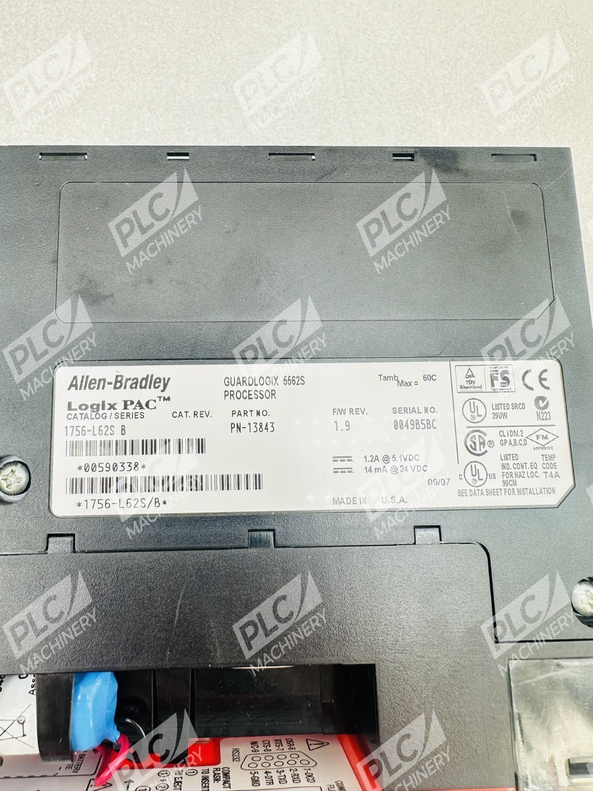 Allen Bradley 1756-L62S Series B Guardlogix 5562S Processor Module - Image 3