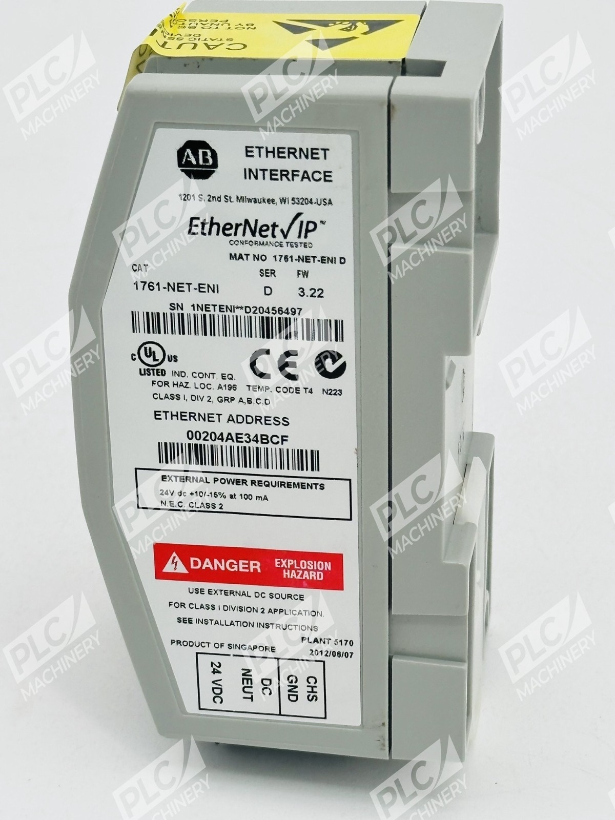 Allen Bradley 1761-NET-ENI Series D Ethernet/IP Ethernet Interface - Image 6