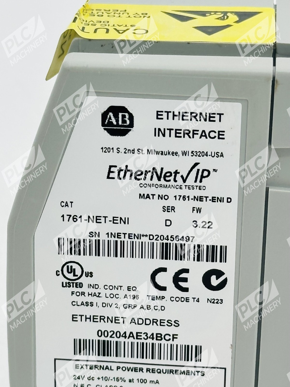 Allen Bradley 1761-NET-ENI Series D Ethernet/IP Ethernet Interface - Image 7