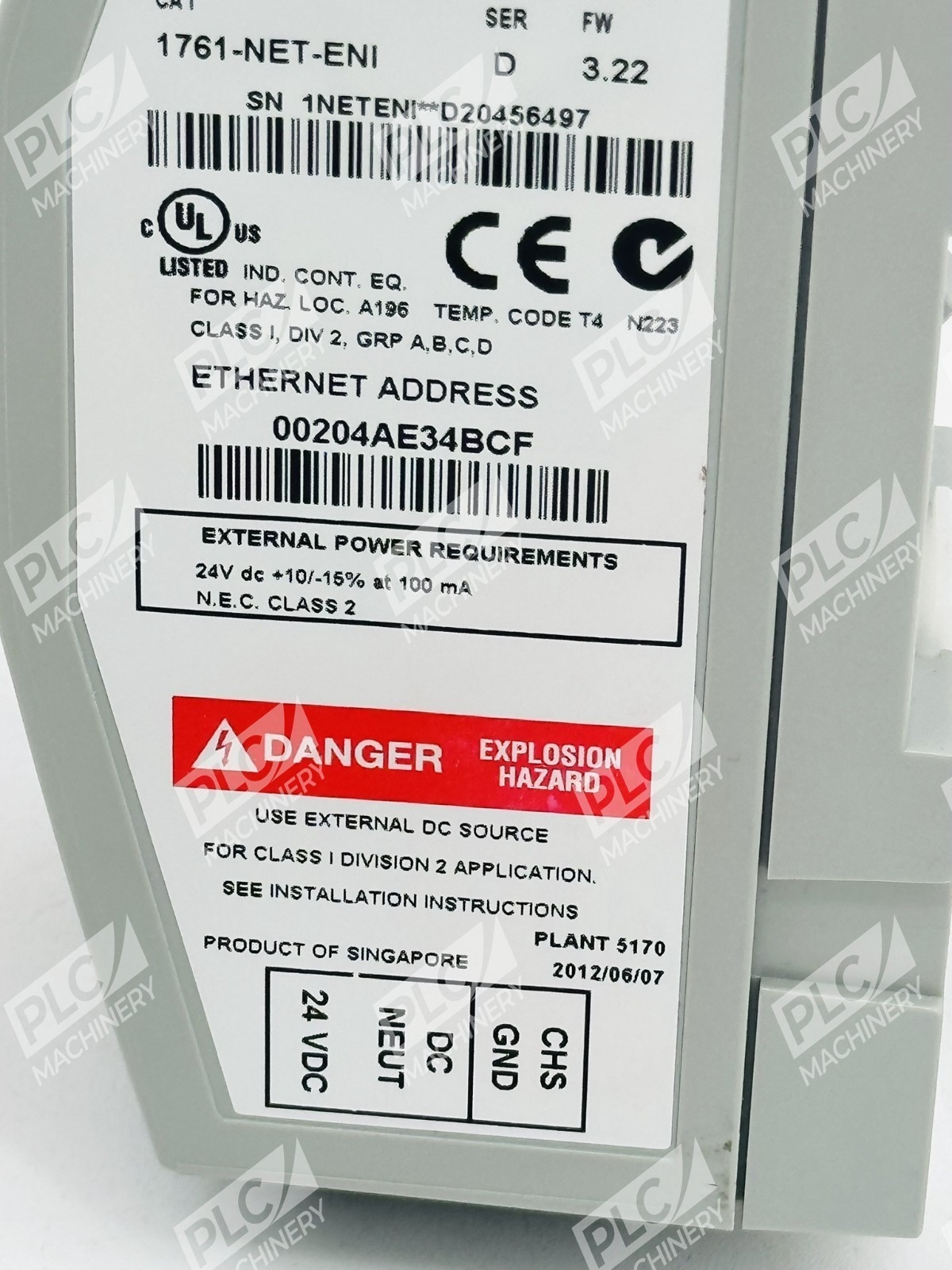 Allen Bradley 1761-NET-ENI Series D Ethernet/IP Ethernet Interface - Image 8