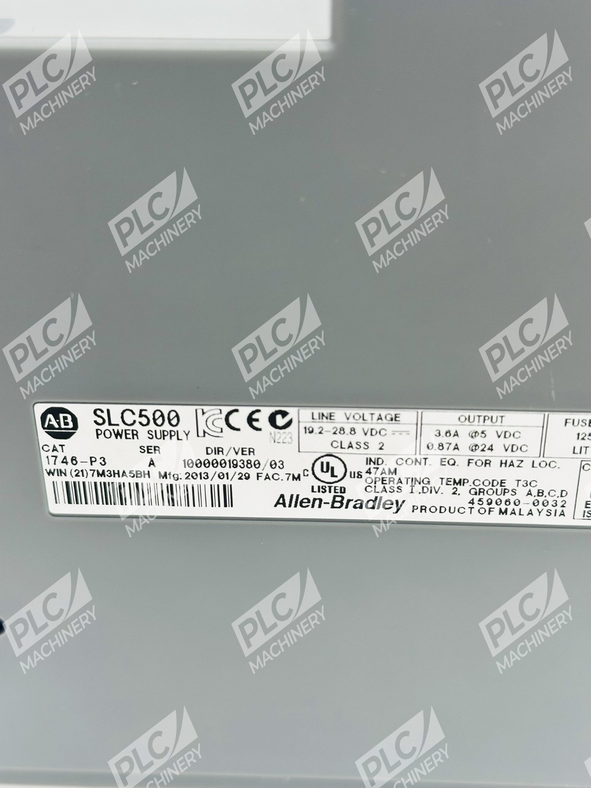 Allen Bradley 1746-P3 Series A SLC500 Power Supply - Image 7