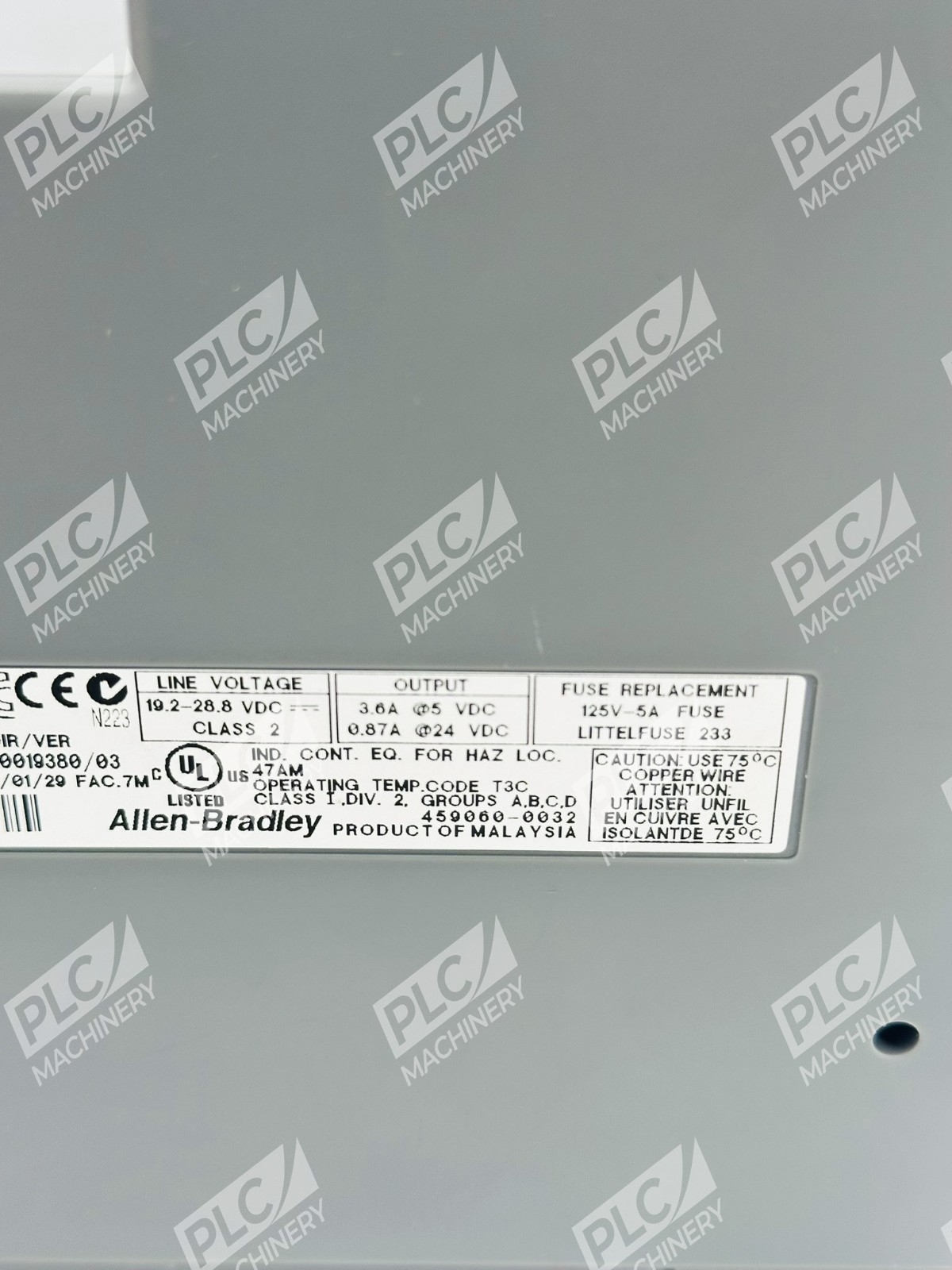 Allen Bradley 1746-P3 Series A SLC500 Power Supply - Image 8
